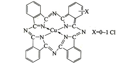 顏料藍(lán)15:1分子結(jié)構(gòu)圖