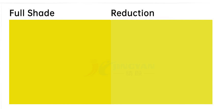 永固黃顏料黃14著色顏色示意圖
