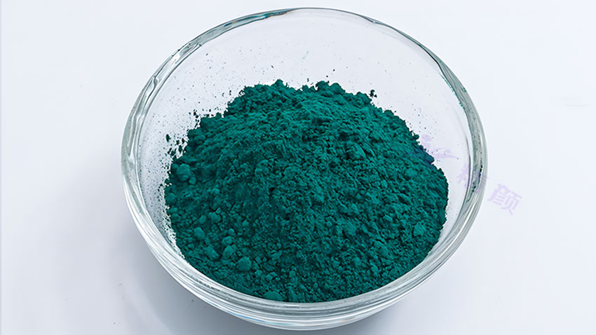 酞菁綠顏料色粉實拍圖