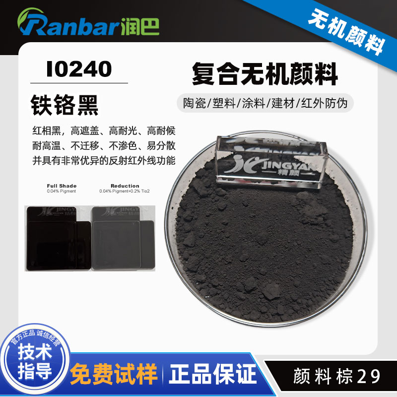 潤(rùn)巴I0240鐵鉻黑顏料 | 耐高溫高紅外反射顏料棕29（P.Br.29）