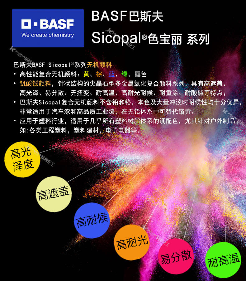 巴斯夫色麗寶釩酸鉍復合顏料優(yōu)勢
