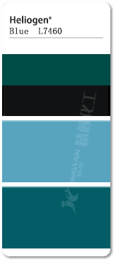 巴斯夫L7460無金屬酞菁藍顏料色卡